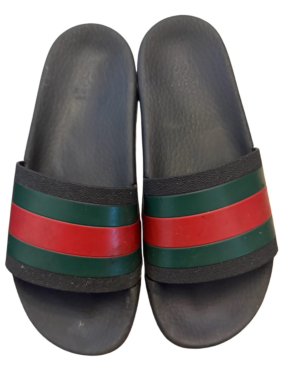 Authentic Gucci Kids Black Slide Sandals Supreme Sz 35